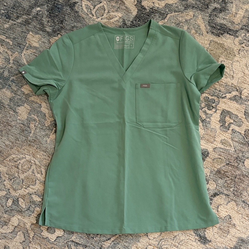 Figs Women’s Catarina Scrub Top LIMITED EDITION JADE Small
